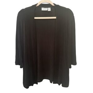 Chico's Travelers Open Front Cardigan Stretchy 3/4 Sleeve Sz S Capsule Career